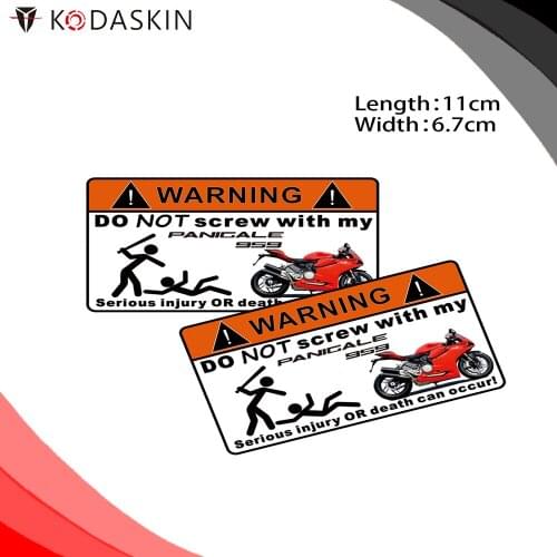 KODASKIN Motorcycle Cheap 2D Creative Warning Sticker Decal for DUCATI panigale 959