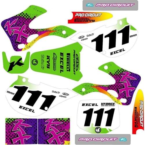 Motorcycle 3M graphics stickers decals Kits For Kawasaki KX125 KX250 1999 2000 2001 2002 For Kawasaki 125 KX For Kawasaki 250 KX