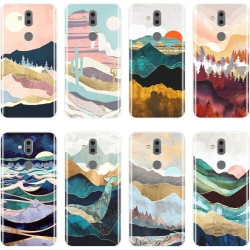 Soft Phone Case Silicone For Nokia 2.1 3.1 5.1 6.1 7.1 Plus Art Mountain Aesthetic Moon Forest Back Cover For Nokia 3.2 4.2
