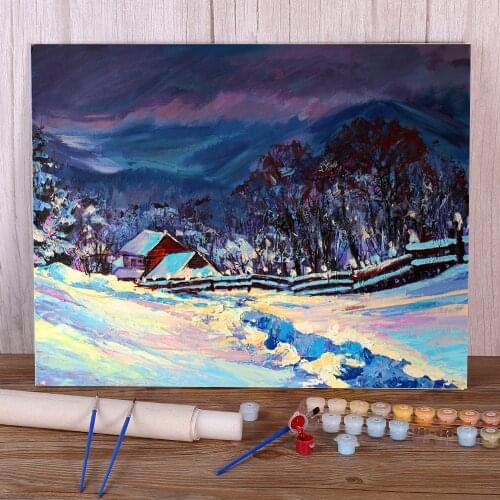 Landscape Sunny Moment DIY Painting By Numbers Kit Oil Paints 40*50 Canvas Pictures Wall Decoration For Handicraft