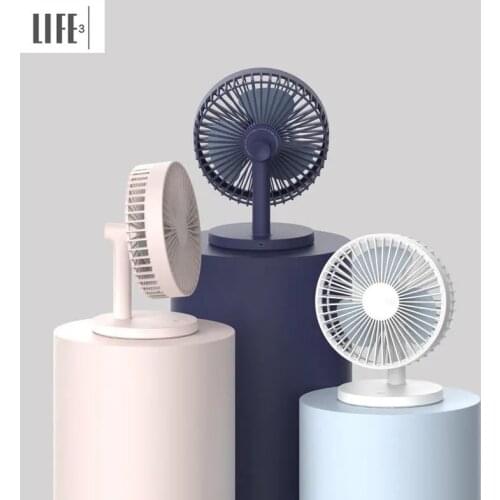 3Life Desktop Fan USB Charging Three Speed Mini Portable Handheld Fan 2000mAh Battery Capacity Low Noise Strong Wind