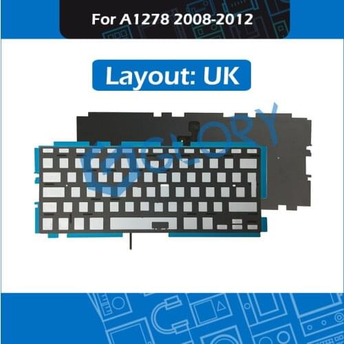 New Keyboard Backlit UK Layout For Macbook Pro 13" A1278 Keyboard Backlight Replacement 2008-2012