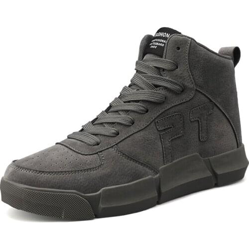 New Fashion Sneakers Mens High help Casual Shoes Comfortable Non-slip Shoes Brand High Top Trend suede Men Shoes