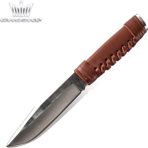 Hand Forged Hunting Knife Fixed Blade Bowie Knife Hand Tool Camping Outdoor Survival Tactical Knives Multi Tool Stainless Steel