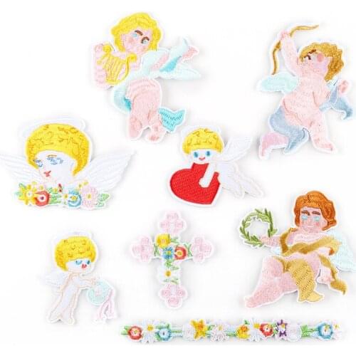 Custom Wholesale New Embroidered Cloth Stickers Little Angel Patch Clothing Clothing Embroidered Zhang Zi Badge