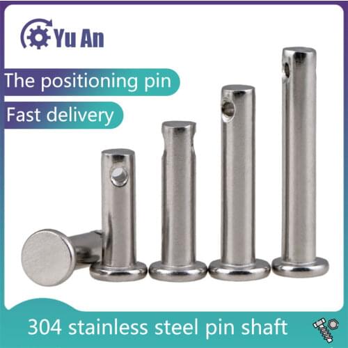 304 Stainless Steel Pin Gb882 Flat Head with Hole Cylindrical Pin Locating Pin M3m4m5m6m8m10 5Pcs