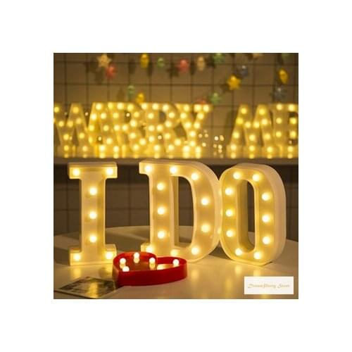 INS Style letter Lights remote control 26 English letter lights LED symbol modeling lights wedding night light birthday proposal