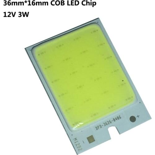 High Quality LED COB Light Strip 12V-15V 3W 36mm*16mm DIY LED COB For Home Outdoor Lamp Light Source 2pcs/lot Free Shipping