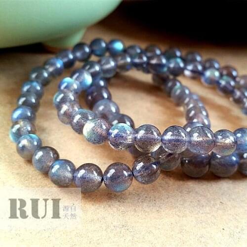Sri Lanka, the stone of the gray light of the stone bracelet slim bracelet to ease the effect of fatigue weight loss