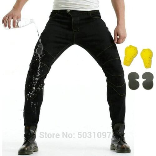 Waterproof Windproof Rider Motorcycle Jeans Biker Pants With 4 X CE Armored Pads For Motocross Cycling Dirt Bike ICE Skating
