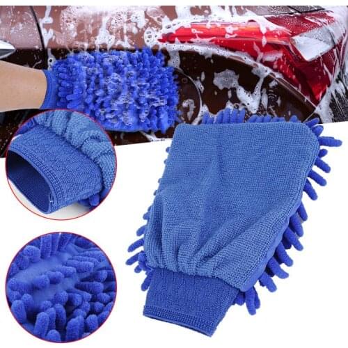 1pc Durable Microfiber Wash Mitt Ultra Soft Car Cleaning Cloth Premium Washing Glove Sponge 20x14 Anti Scratch Car Washer