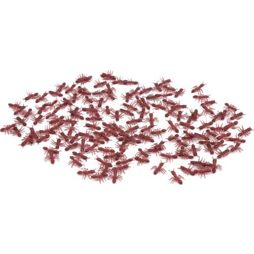 100/150Pcs Novelty Simulation Ants Halloween Fake Plastic Realistic Ants High Quality Solid Color Ant Pranks Joking Toys