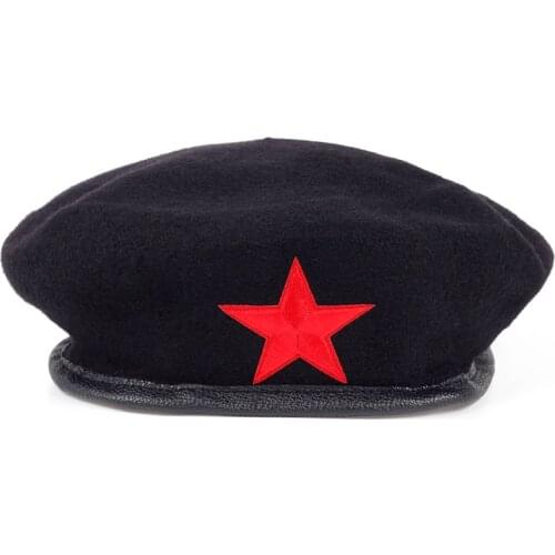 2019new selling Women Woolen Warm Beret Hat cap with Red Star Men Fashion street style winter hats to keep warm caps