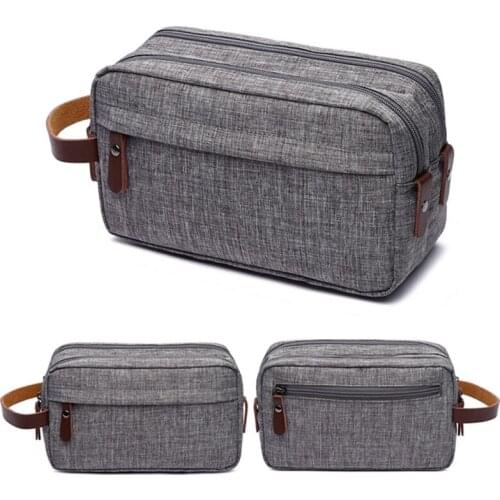 2021 Canvas Travel Tote Bag with Leather Handle Cosmetic Men Wash Shaving Women Toiletry Storage Waterproof Toiletry Bag XA401M