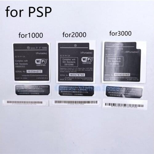 3set For PSP1000 psp2000 PSP300 Shell Battery Warehouse Label Warranty Label Bar Code Sticker for PSP 1000 2000 3000 Replacement