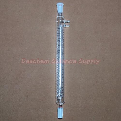 400mm,24/40,Glass Spiral Reflux Condenser,Coil Condenser,Lab Chemistry Glassware