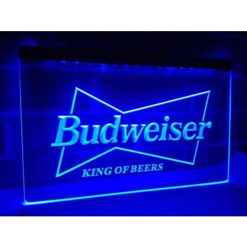 A009 Budweiser King Beer Bar Pub Club Ad Led Neon Sign