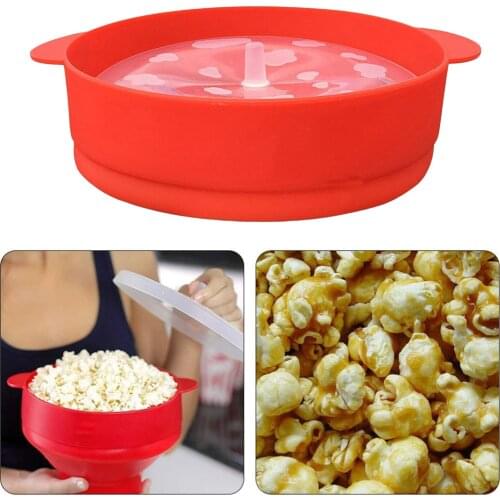 Microwave Popcorn Popper Bowl BPA Free with Handle Resistant Home Accs