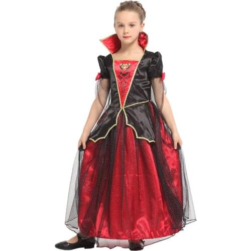 Transylvanian Vampiress Child Vampire Costume for Girls Halloween Purim Carnival Party Mardi Gras Fancy Dress