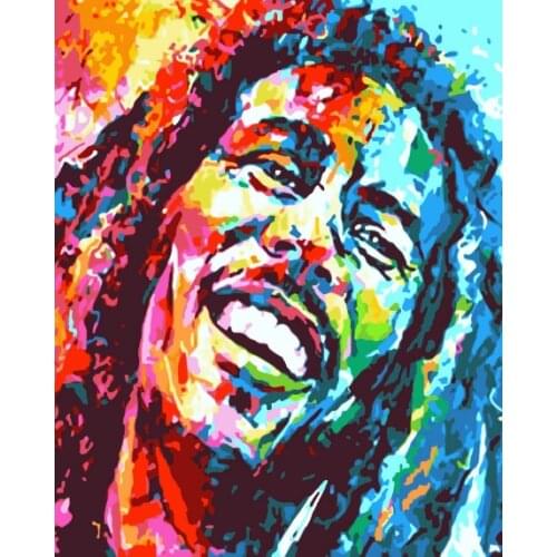 DIY 40X50 Oil Painting By Numbers Colorful famous singer in red paint by numbers On Canvas Home Decor Digital Painting chrismas
