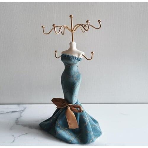 European Creative Jewelry Necklace Model Frame mannequin Display wedding Earrings rack ear studs ornaments receive box 1pc D209