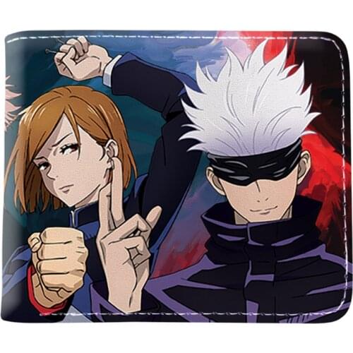 Hot Sell Japanese Anime Cartoon Jujutsu Kaisen Wallet With Card Holder Coin Pocket