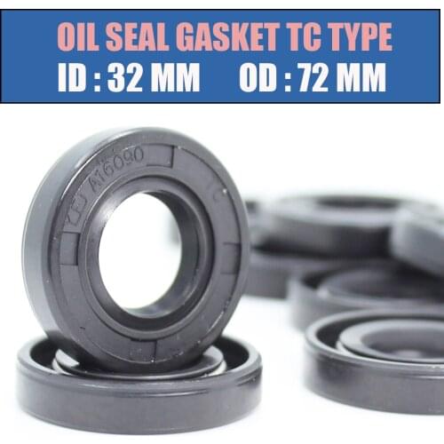 ID 32mm Oil Seal Gasket TC Type Inner 32*72 mm 4Pcs Bearing Accessories Radial Shaft NBR Seals
