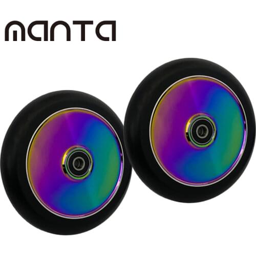 120mm Neo Chrome Pro Stunt Scooter Accessories Aluminum Alloy Hollow Core Wheels For Trottinette Roues With Bearing ABEC-9