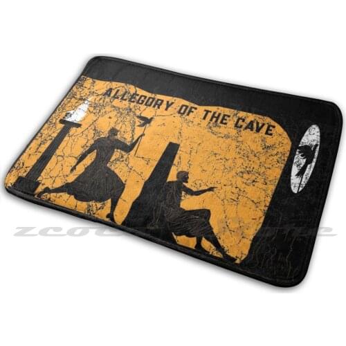 Plato-Allegory Of The Cave Mat Doorway Non-Slip Soft Water Uptake Carpet Plato Cave Allegory Philosophy Ancient Athens Greece