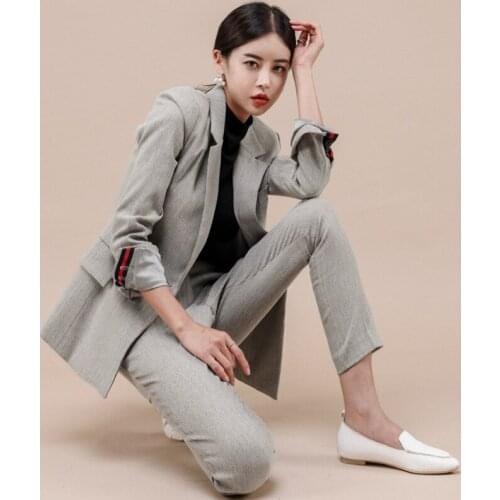 Женские элегантные брючные костюмы MingJieBiHuo China At AliExpress