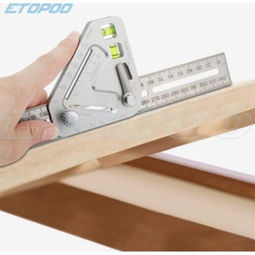 High quality 340mm Multi-function Rulers Woodworking triangle ruler Angle finder meter Measuring Tool