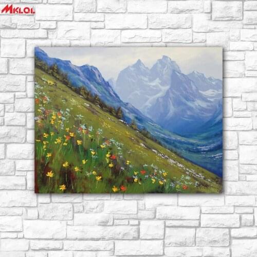 Wall Art Herb slopes Landscape painting Painting For Living Room Home Decoration Oil Painting On Canvas Wall Painting no fram