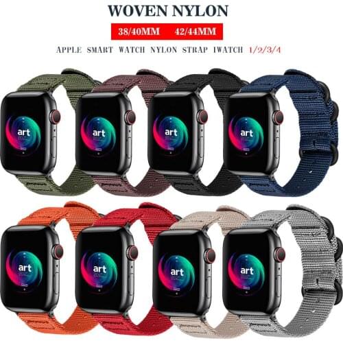 Nylon Apple Watch Nylon Watchband for Series 5 42mm 38mm Fabric-like Strap iWatch 4/3/2/1 Suitable for 40mm 44mm Accessories