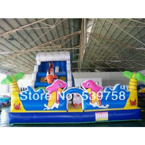 The latest inflatable slides, inflatable castles, Inflatable Bouncer,The shark Castle trampoline