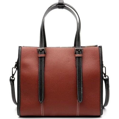 2021 New Simple handbag trend100% Genuine leather Women handbags One Shoulder Messenger Bag trend bag Tote High Capacity
