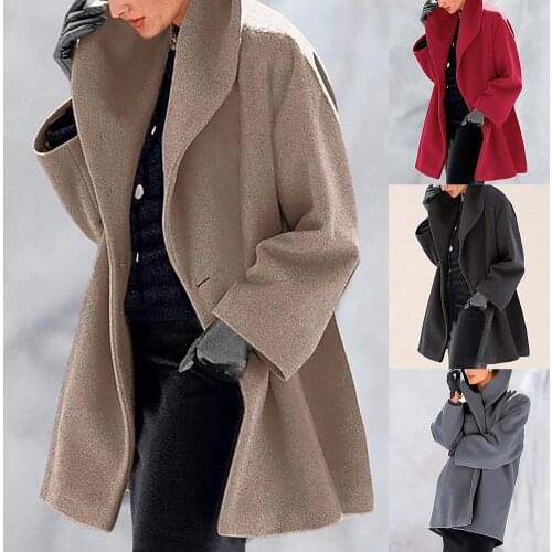 Women winter coats 2020 Autumn Womens coat Shawl Collar Buttons Warm Hooded Jacket Long white Coat Outerwear