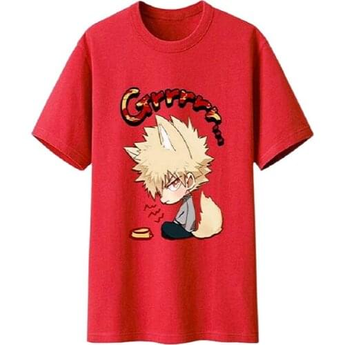 High-Q Unisex Anime Cos Pure Cotton My Hero Academia bakugo katsuki Casual T-Shirt Tee T Shirt TShirt