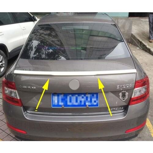 For 2013-2018 Skoda Octavia 4DR Sedan Unpaninted Wing Spoiler Style B Rear ABS Spoilers Factory Trunk Lip