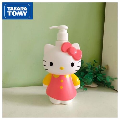 TAKARA TOMY fashion cartoon Hello Kitty plastic small bottle press shampoo shower gel cosmetic travel sub-bottle
