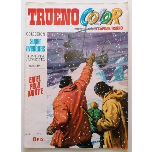 Thunder COLOR the adventures of Captain Thunder No. 74, 1970, 1ª edition Spanish, ED. BRUGUERA, author AMBROS