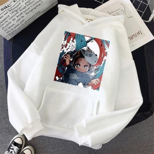 Demon Slayer Anime Men Hoodies Print Pullover Oversized Streetwear Spring And Autumn Hip Hop Sweatshirt Basic Poleron Mujer