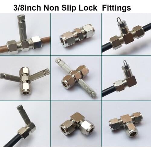 HEMAN High Pressure 3/8" 9.52mm Quick Connector Tee Elbow Straight Joint Nozzles Seat Misting System Fittings