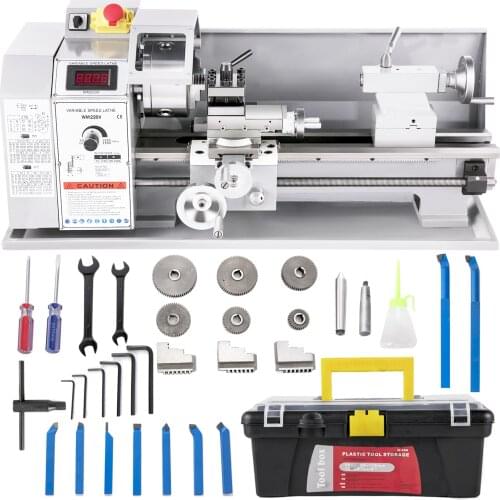 VEVOR Brushless Motor Mini Metal Lathe 8.7"x16" 8.7" x 23.6" 8.7" x 29.5" 3-Jaw Chuck Variable Speeds 1100W 110V for Spindles