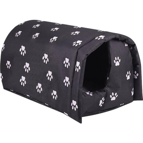 Waterproof Warm Stray Cats Dogs Shelter Foldable Dog House Kennel Dog Bed Pets House Safe Winter Warm Nest For Indoor Outdoor