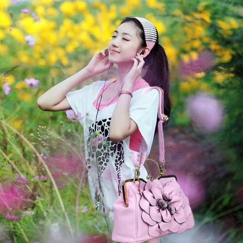 Women Handbag 3D Flower High Quality Ladies Luxury Bags 2020 Leather Tote Bags Female Large Designer Shoulder Bag Messenger Bags