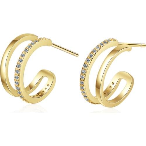 Trendy Fashion Metal Elegant Hoop Earring Woman 2020 New Vintage Gold Crystal Korean Statement Earrings Accessories brincos