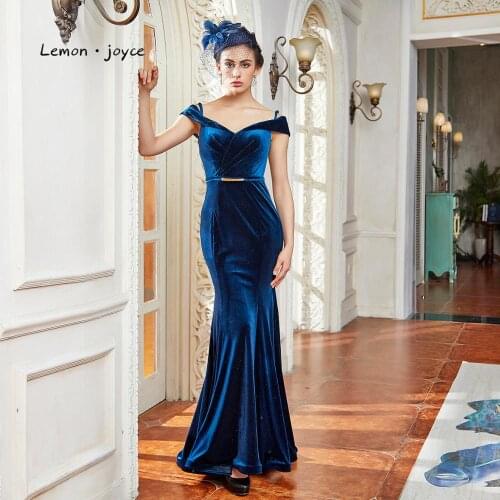 Lemon joyce Formal Evening Dresses Long 2020 Simple Sexy Mermaid Evening Party Gowns Plus Size