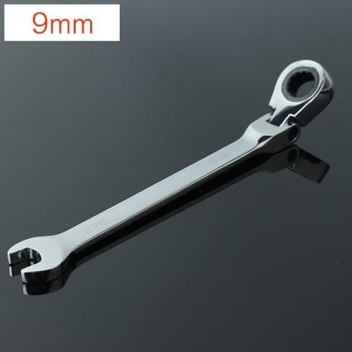 1pcs 9mm Adjustable Key Ratchet Wrench Spanners Ring Head Mini Torque Adjustable Lens Combination Torque Universal Impact