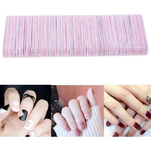 100Pcs Nail Art Manicure 2 Sides Buffing Sanding Files Nail Buffer Tool Shiner #35/17W