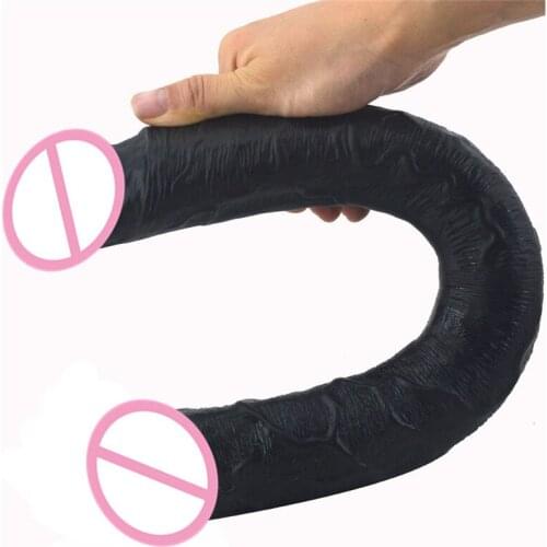 46cm Dual Head Huge Dildo Artificial Penis Dick Vagina Masturbator Lesbian Butt Plug Anal Big Dildo Adult Sex Toys For Woman
